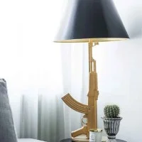 Flos Guns Table Gun Lamp Shiny Gold by Philippe Strack 2005 Flos - 18