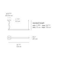 Artemide Alphabet of Light LINEAR 120 Sospensione Lampada LED da Interno Artemide - 2