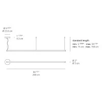 copy of Artemide Alphabet of Light LINEAR 180 Suspension LED Lamp for Indoor Artemide - 2