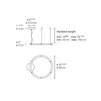 copy of Artemide Alphabet of Light LINEAR 120 Suspension LED Lamp for Indoor Artemide - 2
