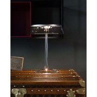 Flos Bon Jour LED Lampada da Tavolo Top Cromo Corona Fumè