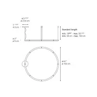 copy of Artemide Alphabet of Light Circular 90 Suspension LED Lamp for Indoor Artemide - 2