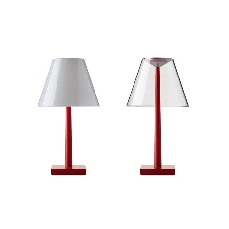Rotaliana Dina+ LED Table Lamp Red White Transparent