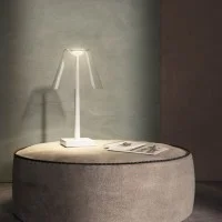 Rotaliana Dina+ LED Lampada da Tavolo Rosso Bianco Trasparente