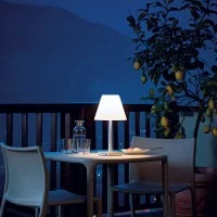 Rotaliana Dina+ LED Lampada da Tavolo Rosso Bianco Trasparente