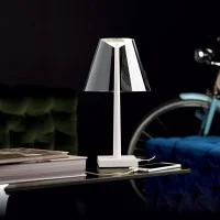 Rotaliana Dina+ LED Lampada da Tavolo Rosso Bianco Trasparente