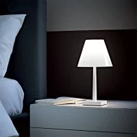 Rotaliana Dina+ LED Lampada da Tavolo Rosso Bianco Trasparente
