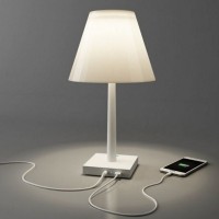 Rotaliana Dina+ LED Lampada da Tavolo Rosso Bianco Trasparente