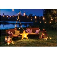 Lampo Balck String Light 11 bulbs LED E27 12.5 meter IP65