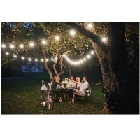 Catenaria Luminosa Cordoniera Nera 11 Lampadine LED E27 12,5