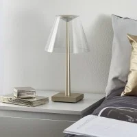 Rotaliana Dina+ LED Lampada da Tavolo Rosso Bianco Trasparente