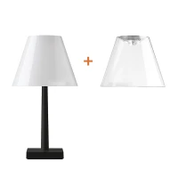 Rotaliana Dina+ Lampada LED da Tavolo Nero Opaco a Batteria Ricaricabile Rotaliana - 3