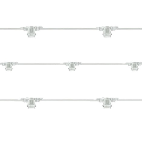 Lampo White String Light 11 Lamp holder E27 12.5 meter IP65 Outdoor Extendable Waterproof Lampo Lighting - 1