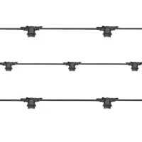 Lampo Black String Light 11 Lamp holder E27 12.5 meter IP65 Outdoor Extendable Waterproof Lampo Lighting - 1
