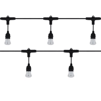 WIFI Tuya Black String Light garland 5 bulbs 24V 5m IP65 Waterproof Extendable Lampo Lighting - 1