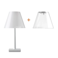 Rotaliana Dina+ Lampada LED da Tavolo Bianco Opaco a Batteria Ricaricabile Rotaliana - 4 Rotaliana Dina+ Lampada LED da Tavolo Bianco Opaco a Batteria Ricaricabile Rotaliana - 4