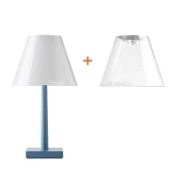 Rotaliana Dina+ Lampada LED da Tavolo Azzurro a Batteria Ricaricabile Rotaliana - 4