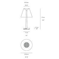 Rotaliana Dina+ Lampada LED da Tavolo Champagne a Batteria Ricaricabile Rotaliana - 2