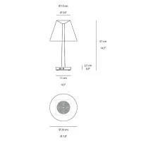 Rotaliana Dina+ LED Table Lamp Champagne with USB rechargeable battery Rotaliana - 2