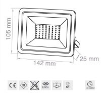 Lampo Faro LED nero 30W bassa tensione 12-24V da Esterno IP65 Lampo Lighting - 2