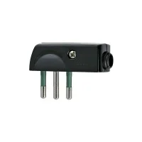 Spina 2P+T 10A 250V SPA11 90° Piatta Standard Italiana Nero Spina 2P+T 10A 250V SPA11 90° Piatta Standard Italiana Nero