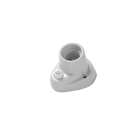Portalampada Vintage E27 in Porcellana Base Curva con interruttore 0070 Parete o Soffitto FAI Srl - 2