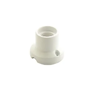 copy of E27 Vintage Lampholder Porcelain Straight Base Matt White Wall or Ceiling FAI Srl - 1
