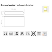Lampo Lampada LED 12W da Parete Tricolor Applique Doppia Emissione Per Esterno IP65 Lampo Lighting - 3