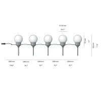 BEGA Plug&Play Globi x5 con Picchetto Lampade LED Sferiche da Giardino BEGA - 3