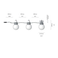 BEGA Plug&Play Globi x3 con Gancio Lampade LED Sferiche da Sospensione BEGA - 3