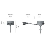 BEGA Plug&Play Globi x3 con Gancio Lampade LED Sferiche da Sospensione BEGA - 5