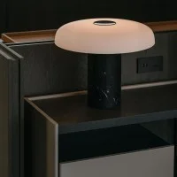 Fontana Arte Tropico Medium Dimmable LED Table Lamp in Marble By Buratti