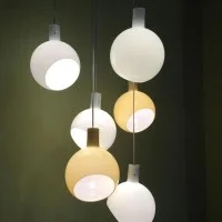 Fontana Arte Parola Lampada sferica da Sospensione In Vetro soffiato