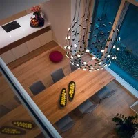 Luceplan Mesh D80 Wireless Lampada LED da Sospensione Gestito da App