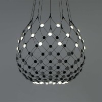Luceplan Mesh D80 Wireless Lampada LED da Sospensione Gestito da App