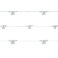 Catena Luminosa Cordoniera Prolungabile Bianca da 10 Portalampada E27 11,5 m Uso Esterno