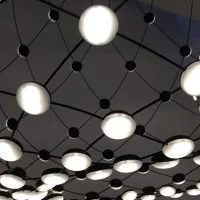Luceplan Mesh D100 Wireless LED Suspension Lamp Managed by App