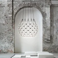 Luceplan Mesh D100 Wireless LED Suspension Lamp Managed by App