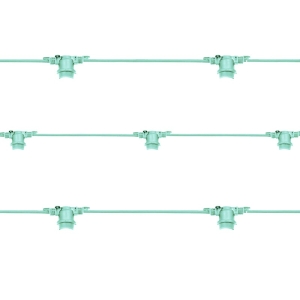 Catena Luminosa Cordoniera 10 Portalampada E27 10 mt Prolungabile per Esterno Interno Acquamarina Tiffany