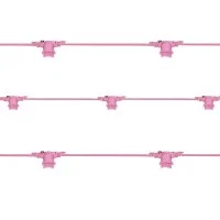 Catena Luminosa Cordoniera 10 Portalampada E27 10 mt Prolungabile per Esterno Interno Rosa Catena Luminosa Cordoniera 10 Portalampada E27 10 mt Prolungabile per Esterno Interno Rosa