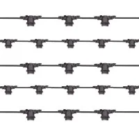 Black String Light Extendable 240 Lampholder E27 100mt For Outdoor IP65 Black String Light Extendable 240 Lampholder E27 100mt For Outdoor IP65