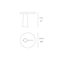 Martinelli Luce Hoop Lampada da Tavolo a LED Dimmerabile