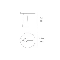 Martinelli Luce Hoop Lampada da Tavolo a LED Dimmerabile