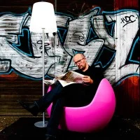 Slide Design Ali Baba Steel LED RGB Floor Lamp for Outdoor