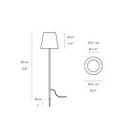 Slide Design Fiaccola Ali Baba Floor Lamp with Spike for Outdoor