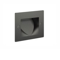 Cariboni FIN XS LED 4W 300lm 3000K Segnapasso Faretto Incasso Esterno Nero