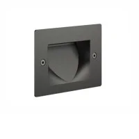 Cariboni FIN XS LED 4W 300lm 3000K Segnapasso Faretto Incasso Esterno Nero
