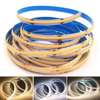 Lampo Strip Striscia LED COB Bi-color 24V 15W/mt Bobina 5 Metri luce continua