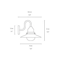 Sovil Linea Fisher Wall Lamp for Outdoor in Vintage Style
