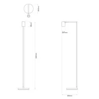 Astro Lighting Ascoli Floor minimal linear Lamp Adjustable